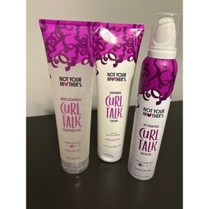 Not Your Mothers Curl Talk Sculpting Gel ,Defining Cream , and Mousse Hair Set